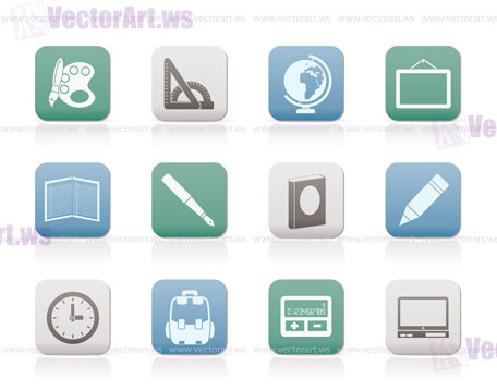 School and education icons - vector icon set