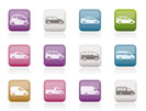 different types of cars icons - Vector icon set