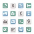 Mobile Phone and communication icons - vector icon set