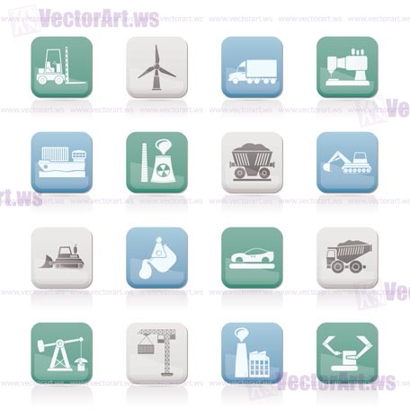 Business and industry icons - vector icon set