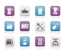 kitchen and household equipment icon - vector icon set