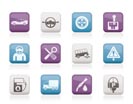 car services and transportation icons - vector icon set