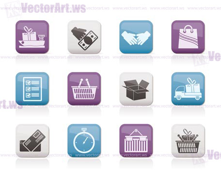 Shipping and logistic icons - vector icon set