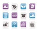 Shipping and logistic icons - vector icon set