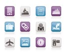 Travel, vacation and holidays icon - vector icon set