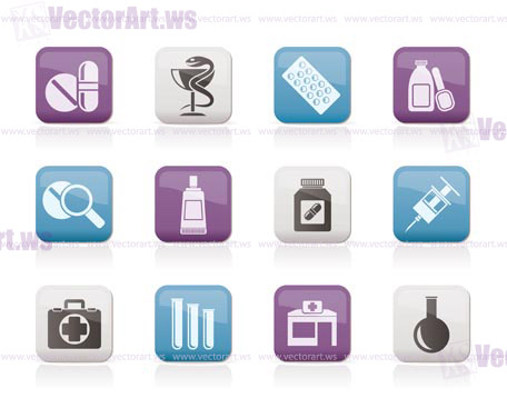 Pharmacy and Medical icons - vector icon set