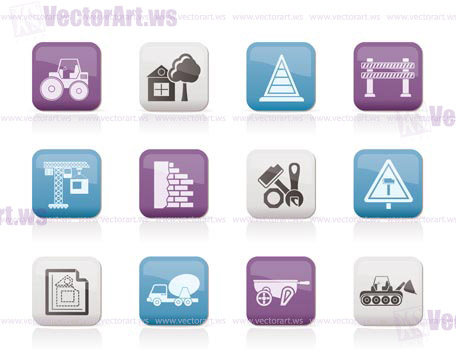 Construction and building Icons - vector icon set