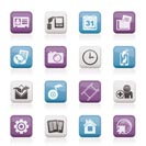 Mobile phone menu icons - vector icon set