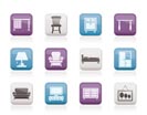 Home Equipment and Furniture icons - vector icon set