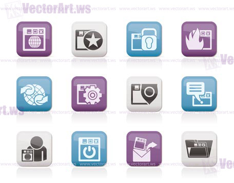 Internet, website and  Security Icons - vector icon set