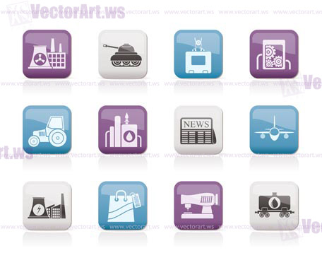 Business and industry icons - vector icon set