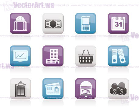 Business and finance icons - vector icon set