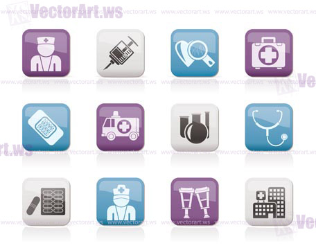 Medicine and healthcare icons - vector icon set