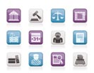 Justice and Judicial System icons - vector icon set