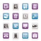 Business and office tools icons - vector icon set