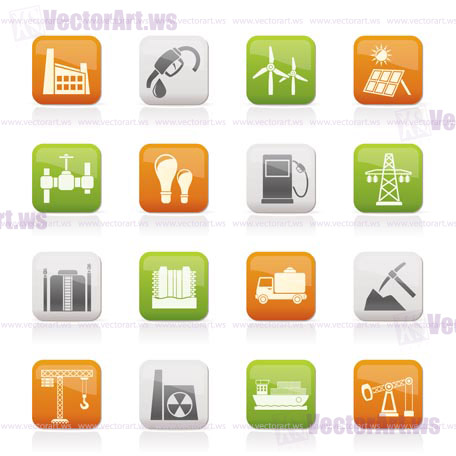 Business and industry icons - vector icon set