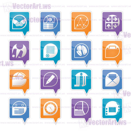 Business and office icons - vector icon set