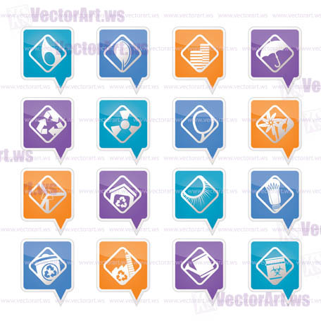 Ecology icons - Set for Web Applications - Vector