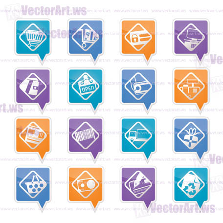 Online Shop, e-commerce and web site icons - Vector Icon Set