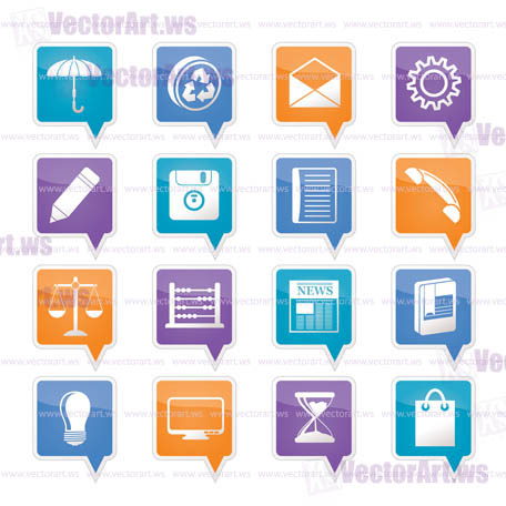 Business and Office internet Icons - Vector icon Set