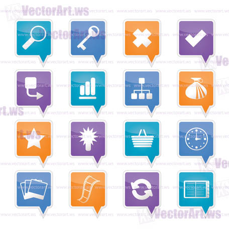 Simple Internet and Web Site Icons - Vector Icon Set