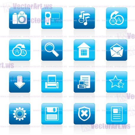 Simple Internet and Website Icons - Vector Icon Set