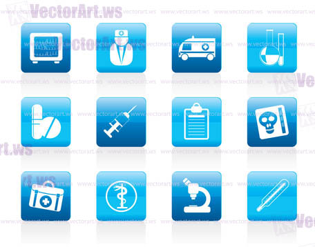 Medical and healthcare Icons Vector Icon Set