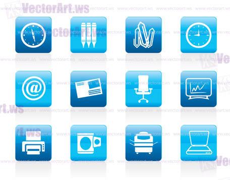 Business and Office tools icons  vector icon set