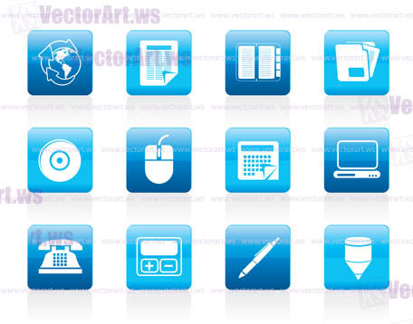 Business and Office tools icons  vector icon set 2