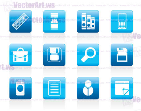 Business and Office tools icons - vector icon set 3