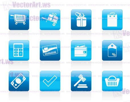 Online shop icons - vector  icon set