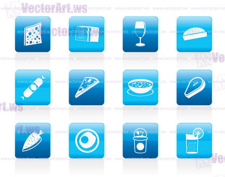 Shop, food and drink icons 2 - vector icon set