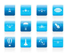 different types of Aircraft Illustrations and icons - Vector icon set 2