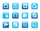 Mobile Phone, Computer and Internet Icons - Vector Icon Set