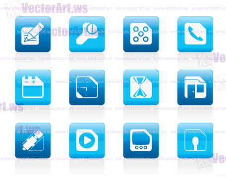 Mobile Phone, Computer and Internet Icons - Vector Icon Set 2