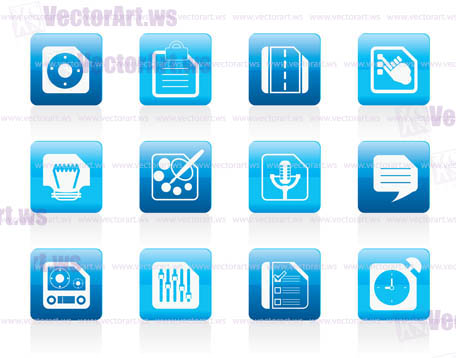 Mobile Phone, Computer and Internet Icons - Vector Icon Set 3