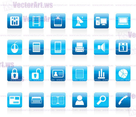 Business and office icons - vector icon set