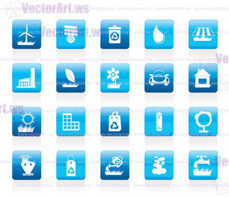 Ecology and nature icons - vector icon set