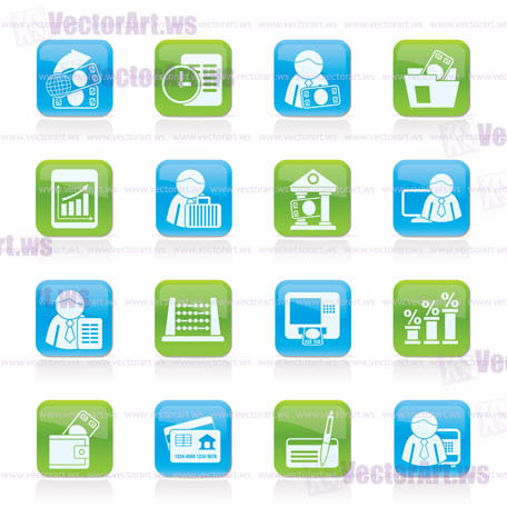 Bank and Finance Icons - Vector Icon Set