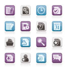 Organizer, communication and connection icons - vector icon set