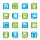 Computer Items and Accessories icons - vector icon set