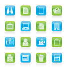 Business and office elements icons - vector icon set