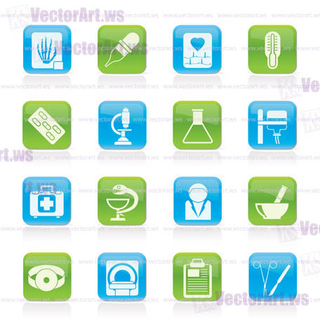 Healthcare and Medicine icons - vector icon set