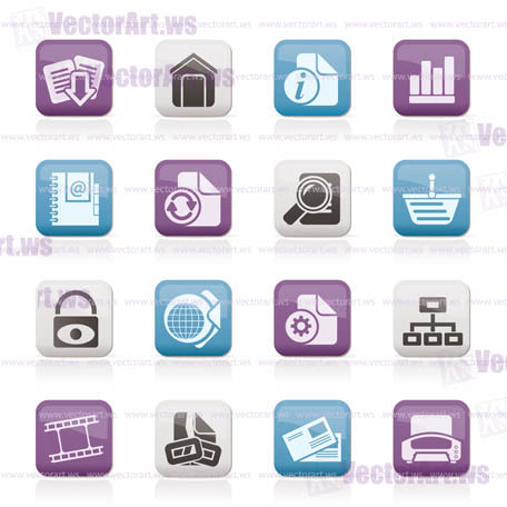 Web Site and Internet icons - vector icon set