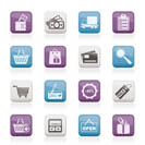 Shopping and website icons - vector icon set