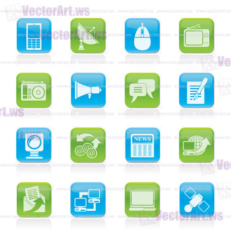 Communication and Technology icons - Vector Icon Set