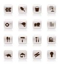 Construction and Building Icon Set. Easy To Edit Vector Image.