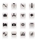 collection of  medical themed icons and warning-signs - Vector Icon Set