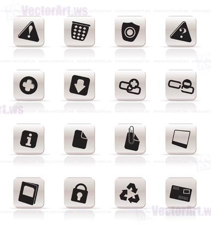 Simple Web site and computer Icons - Vector Icon Set