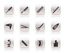 hairdressing, coiffure and make-up icons - vector Icon Set